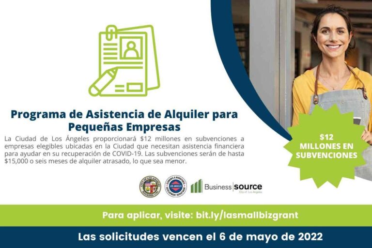 Los Ángeles da ayuda a negocios para la renta